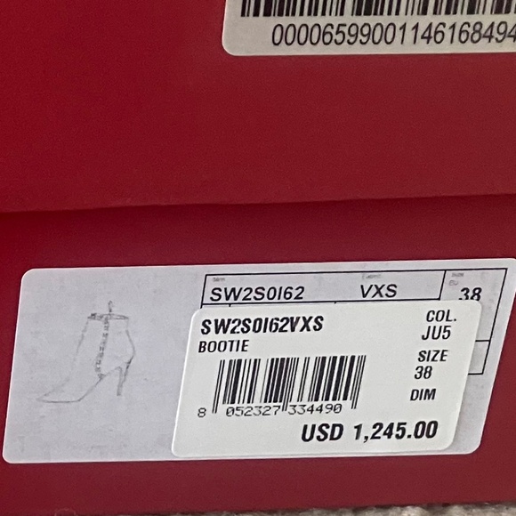 Valentino Short Boots (Bootie) - Red Size 38 New in Box - Picture 5 of 14